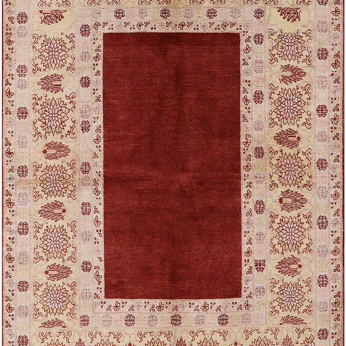 Mid-Century Modern Red Oriental Rug, urb705