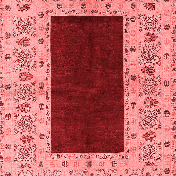 Machine Washable Oriental Red Traditional Rug, wshurb705red