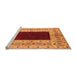 Sideview of Machine Washable Oriental Orange Traditional Area Rugs, wshurb705org