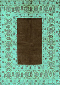 Oriental Turquoise Traditional Rug, urb705turq