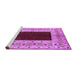 Sideview of Machine Washable Oriental Purple Traditional Area Rugs, wshurb705pur