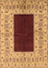 Machine Washable Oriental Brown Traditional Rug, wshurb705brn