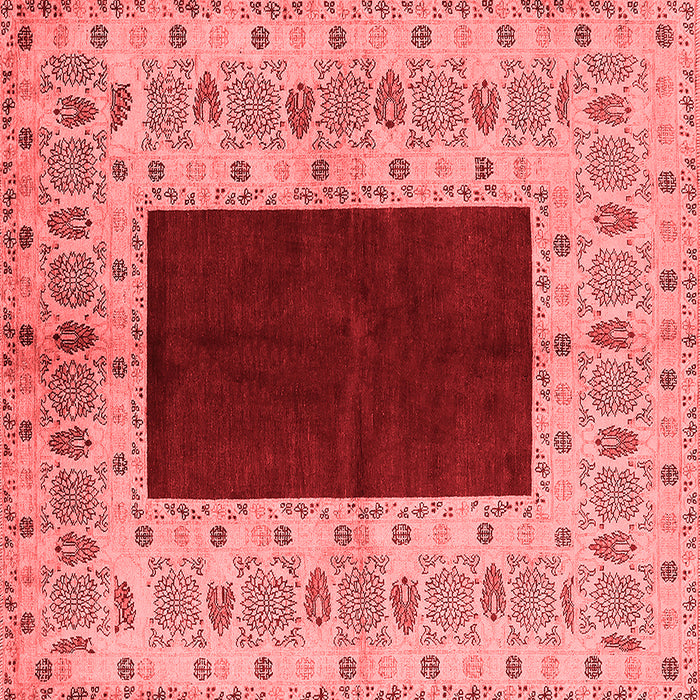 Machine Washable Oriental Red Traditional Rug, wshurb705red