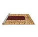 Sideview of Machine Washable Oriental Brown Traditional Rug, wshurb705brn