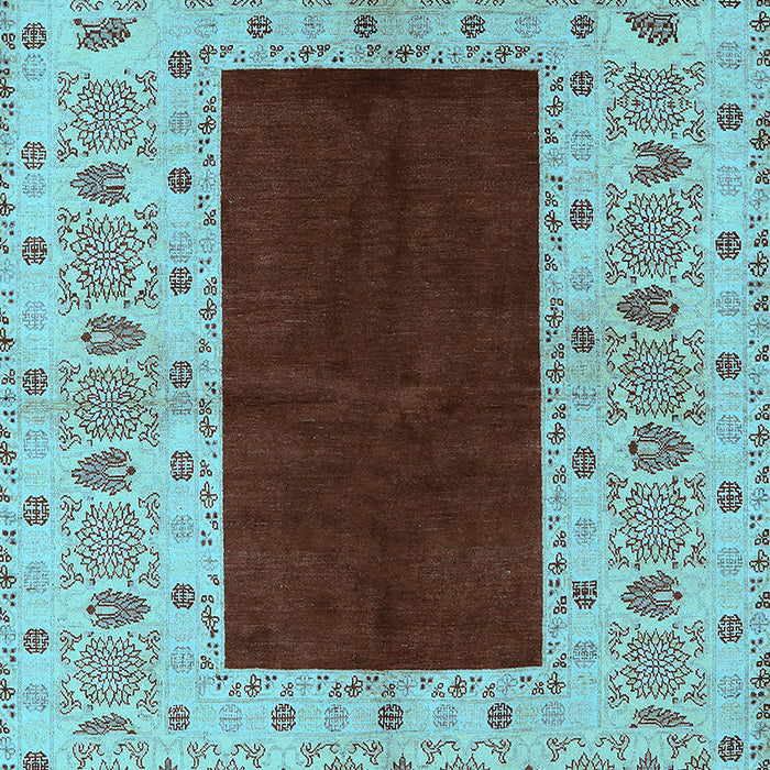 Oriental Light Blue Traditional Rug, urb705lblu