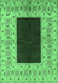 Oriental Emerald Green Traditional Rug, urb705emgrn