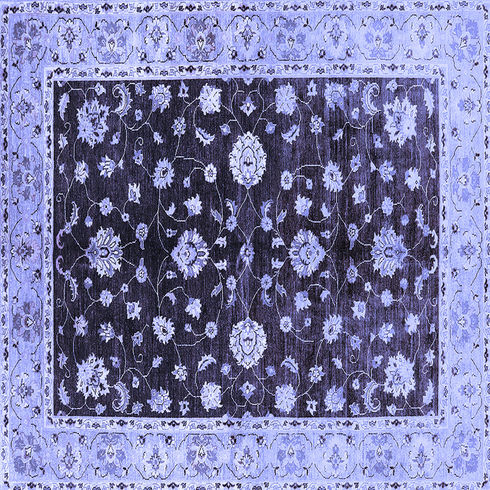 Square Oriental Blue Traditional Rug, urb706blu