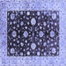 Square Oriental Blue Traditional Rug, urb706blu