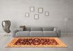 Machine Washable Oriental Orange Traditional Area Rugs in a Living Room, wshurb706org