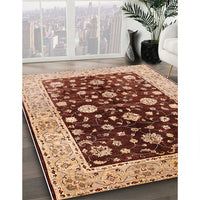 Mid-Century Modern Red Oriental Rug, urb706