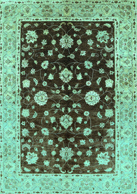 Oriental Turquoise Traditional Rug, urb706turq