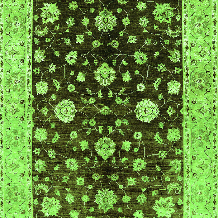Oriental Green Traditional Rug, urb706grn