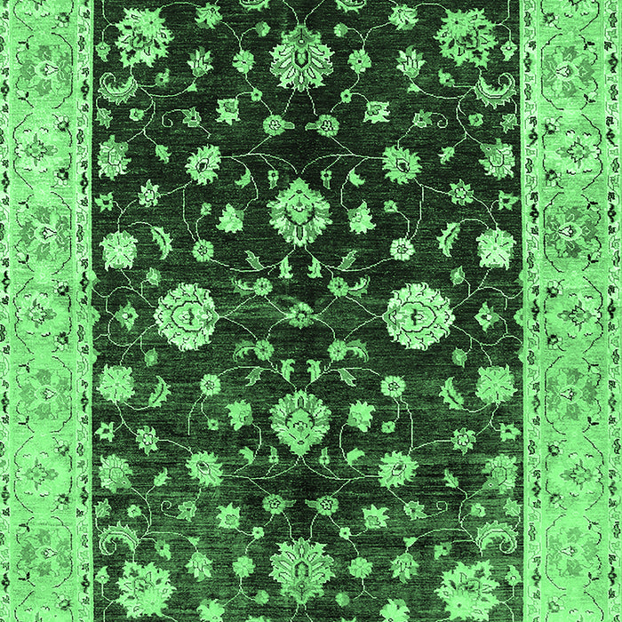 Oriental Emerald Green Traditional Rug, urb706emgrn