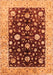 Machine Washable Oriental Orange Traditional Area Rugs, wshurb706org