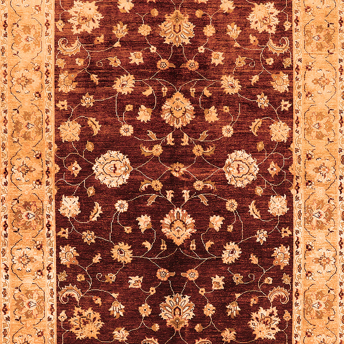 Machine Washable Oriental Orange Traditional Area Rugs, wshurb706org