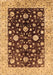 Machine Washable Oriental Brown Traditional Rug, wshurb706brn