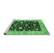 Sideview of Machine Washable Oriental Emerald Green Traditional Area Rugs, wshurb706emgrn