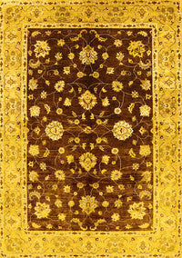 Oriental Yellow Traditional Rug, urb706yw