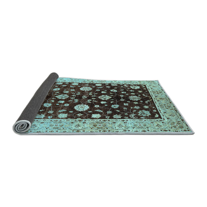 Sideview of Oriental Light Blue Traditional Rug, urb706lblu