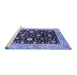 Sideview of Machine Washable Oriental Blue Traditional Rug, wshurb706blu