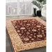 Machine Washable Industrial Modern Tomato Red Rug in a Family Room, wshurb706