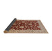 Sideview of Mid-Century Modern Red Oriental Rug, urb707