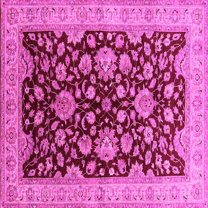 Square Oriental Pink Traditional Rug, urb707pnk