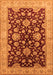 Oriental Orange Traditional Rug, urb707org