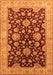Machine Washable Oriental Orange Traditional Area Rugs, wshurb707org
