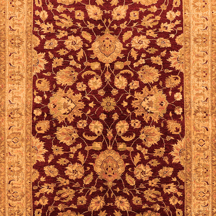 Machine Washable Oriental Orange Traditional Area Rugs, wshurb707org