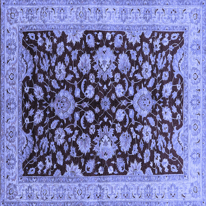 Square Oriental Blue Traditional Rug, urb707blu