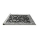 Sideview of Machine Washable Oriental Gray Traditional Rug, wshurb707gry