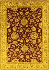 Oriental Yellow Traditional Rug, urb707yw