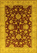 Oriental Yellow Traditional Rug, urb707yw