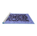 Sideview of Machine Washable Oriental Blue Traditional Rug, wshurb707blu