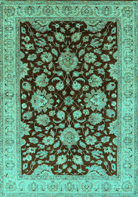 Oriental Turquoise Traditional Rug, urb707turq