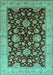 Oriental Turquoise Traditional Rug, urb707turq