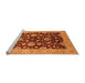 Sideview of Machine Washable Oriental Orange Traditional Area Rugs, wshurb707org