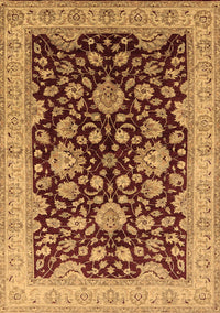 Oriental Brown Traditional Rug, urb707brn
