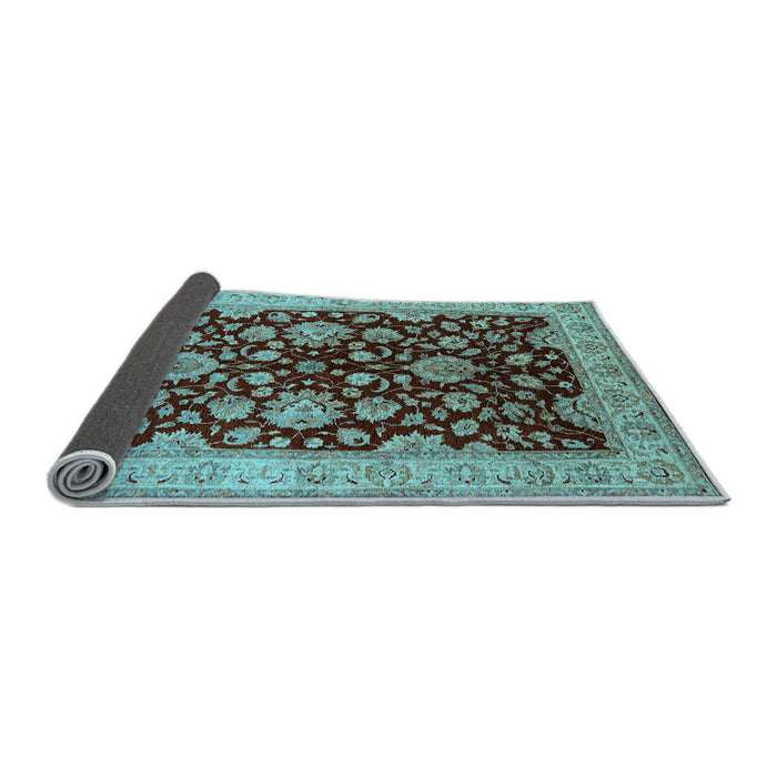 Sideview of Oriental Light Blue Traditional Rug, urb707lblu