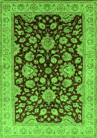Oriental Green Traditional Rug, urb707grn