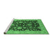 Sideview of Machine Washable Oriental Emerald Green Traditional Area Rugs, wshurb707emgrn