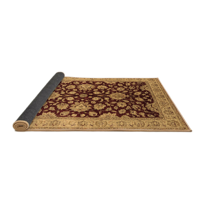 Sideview of Oriental Brown Traditional Rug, urb707brn