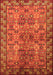 Machine Washable Oriental Orange Industrial Area Rugs, wshurb708org