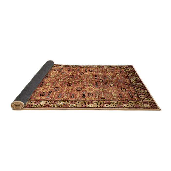 Sideview of Oriental Brown Industrial Rug, urb708brn