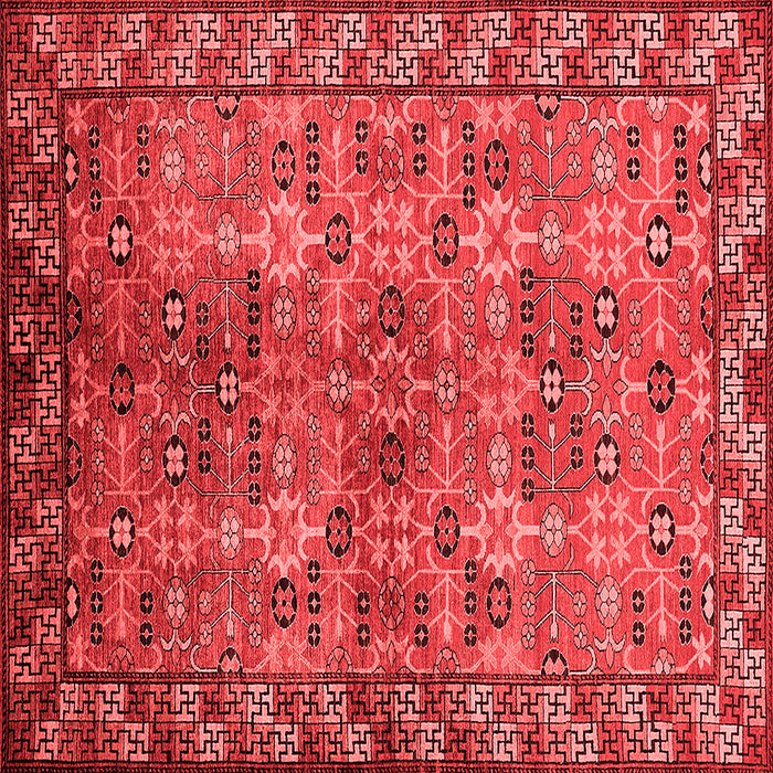 Machine Washable Oriental Red Industrial Rug, wshurb708red