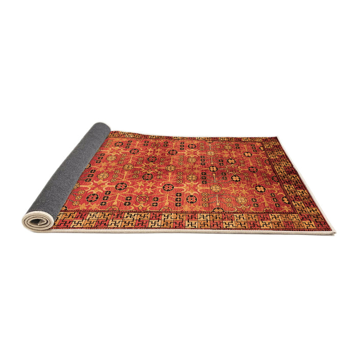 Sideview of Oriental Orange Industrial Rug, urb708org