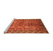 Sideview of Machine Washable Oriental Orange Industrial Area Rugs, wshurb708org