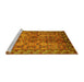 Sideview of Machine Washable Oriental Yellow Industrial Rug, wshurb708yw