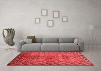 Machine Washable Oriental Red Industrial Rug, wshurb708red